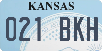 KS license plate 021BKH