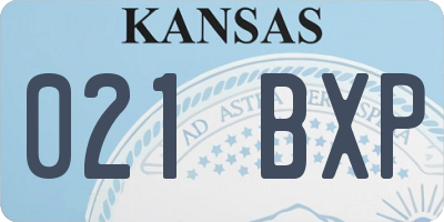 KS license plate 021BXP