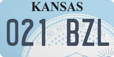 KS license plate 021BZL