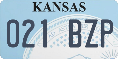 KS license plate 021BZP