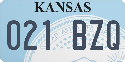 KS license plate 021BZQ