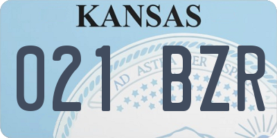 KS license plate 021BZR