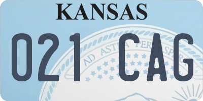 KS license plate 021CAG