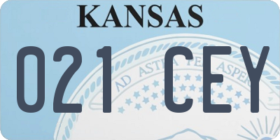 KS license plate 021CEY