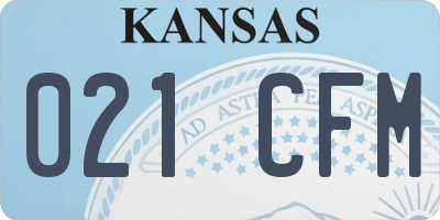 KS license plate 021CFM