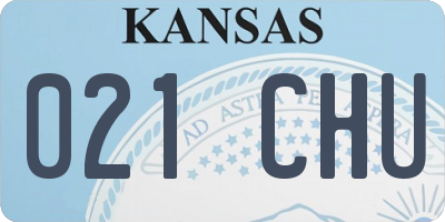 KS license plate 021CHU