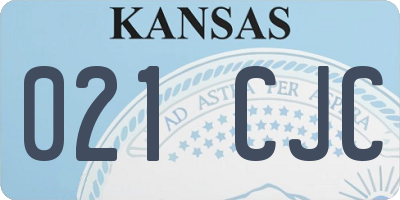 KS license plate 021CJC