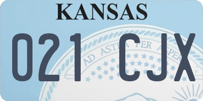 KS license plate 021CJX
