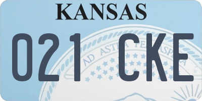 KS license plate 021CKE