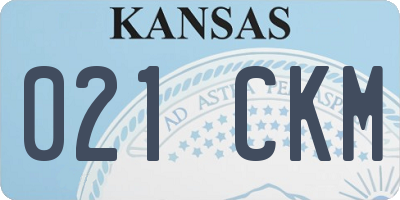 KS license plate 021CKM
