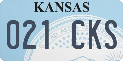 KS license plate 021CKS