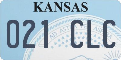 KS license plate 021CLC