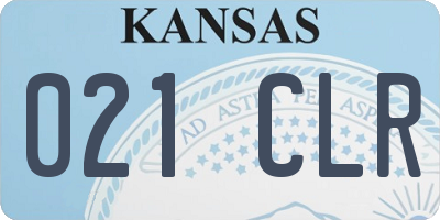 KS license plate 021CLR