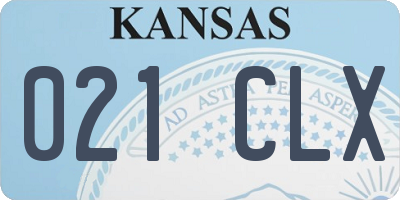 KS license plate 021CLX