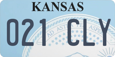 KS license plate 021CLY