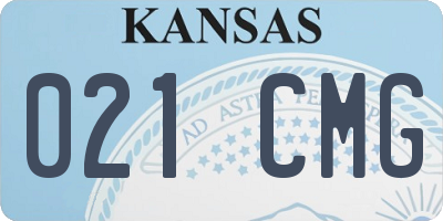 KS license plate 021CMG