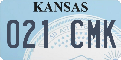 KS license plate 021CMK