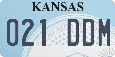 KS license plate 021DDM