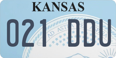 KS license plate 021DDU
