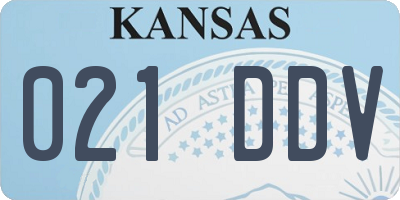 KS license plate 021DDV