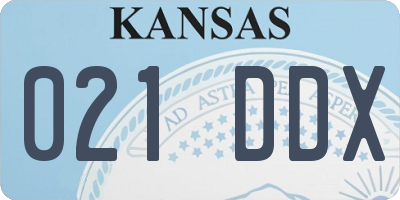 KS license plate 021DDX