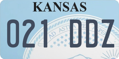 KS license plate 021DDZ
