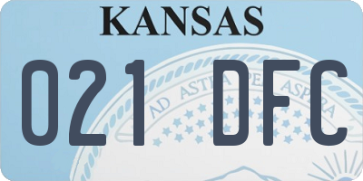 KS license plate 021DFC