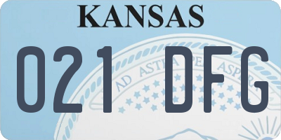 KS license plate 021DFG