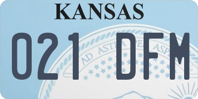 KS license plate 021DFM