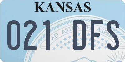 KS license plate 021DFS