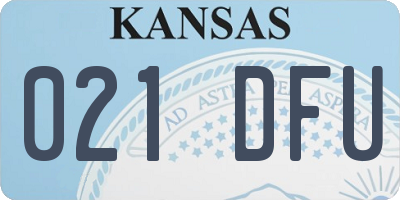 KS license plate 021DFU