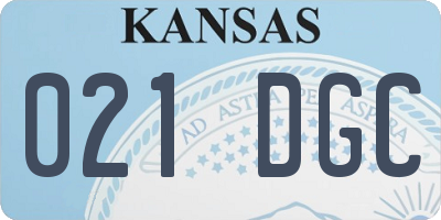 KS license plate 021DGC