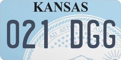 KS license plate 021DGG