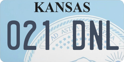 KS license plate 021DNL