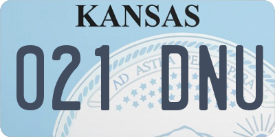 KS license plate 021DNU