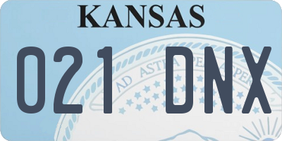 KS license plate 021DNX
