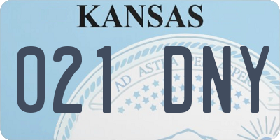 KS license plate 021DNY