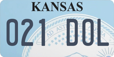 KS license plate 021DOL