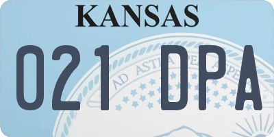KS license plate 021DPA