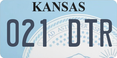 KS license plate 021DTR