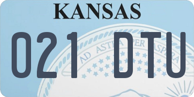 KS license plate 021DTU