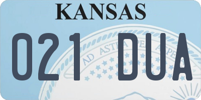 KS license plate 021DUA
