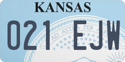 KS license plate 021EJW