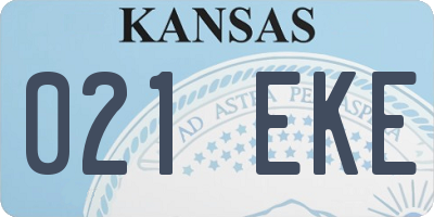 KS license plate 021EKE
