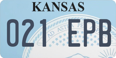 KS license plate 021EPB