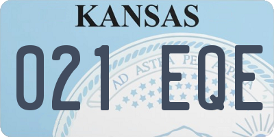 KS license plate 021EQE