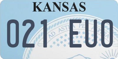 KS license plate 021EUO