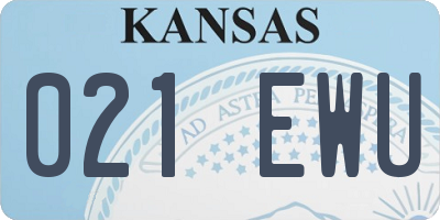 KS license plate 021EWU