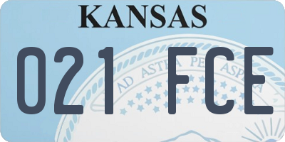 KS license plate 021FCE