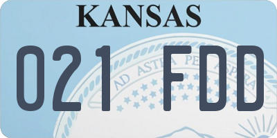 KS license plate 021FDD